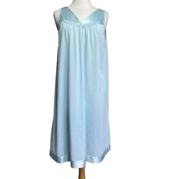 Vanity Fair Blue Nightgown Size Medium - Picture 1 of 6